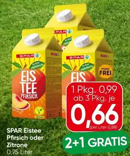 Spar SPAR Eistee Pfirsich oder Zitrone Angebot