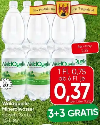 Spar Waldquelle Mineralwasser Angebot