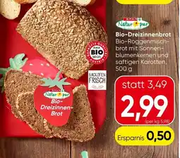Spar Bio- Dreizinnen- Brot Angebot
