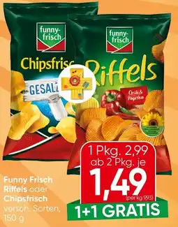 Spar Funny Frisch Riffels oder Chipsfrisch Angebot