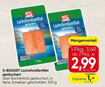 Spar S- BUDGET Lachsforellenfilet geräuchert Angebot