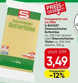 Spar S-BUDGET Österreichischer Butterkäse Angebot