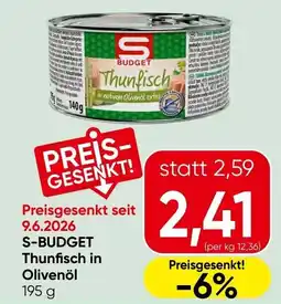 Spar S-BUDGET Thunfisch in Olivenöl Angebot