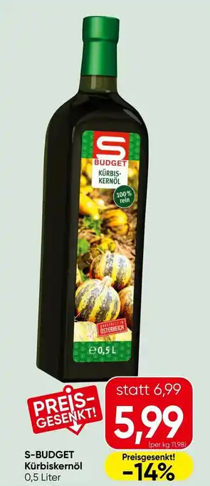Spar S-BUDGET Kürbiskernöl Angebot
