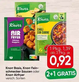 Spar Knorr Basis, Knorr Fein- schmecker Saucen oder Knorr Airfryer Angebot