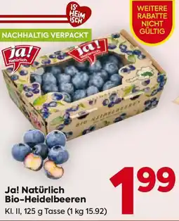 Billa Ja! Natürlich Bio-Heidelbeeren Angebot