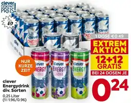 Billa clever Energydrink div. Sorten Angebot