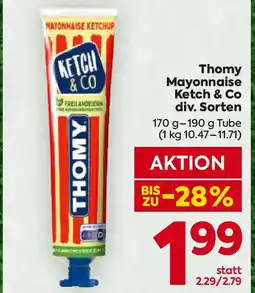 Billa Thomy Mayonnaise Ketch & Co div. Sorten Angebot