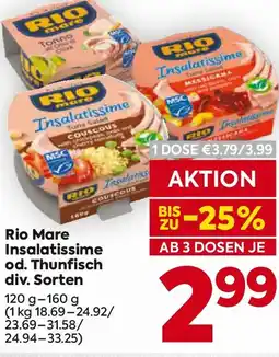 Billa Rio Mare Insalatissime od. Thunfisch div. Sorten Angebot