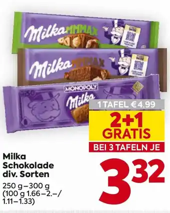 Billa Milka Schokolade div. Sorten Angebot