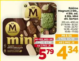 Billa Eskimo Magnum 3 Stk., 4 Stk. od. 6 Stk. Mini div. Sorten Angebot