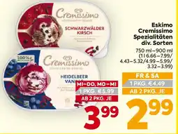 Billa Eskimo Cremissimo Spezialitäten Angebot