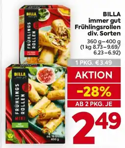 Billa BILLA immer gut Frühlingsrollen div. Sorten Angebot