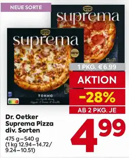 Billa Dr. Oetker Suprema Pizza div. Sorten Angebot
