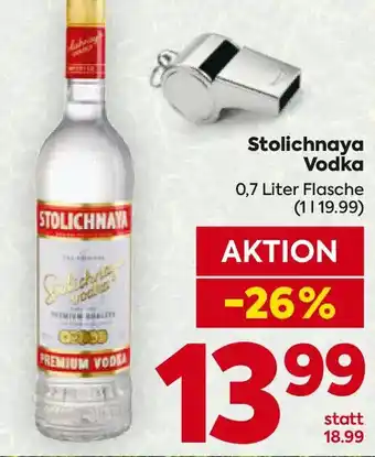 Billa Stolichnaya Vodka Angebot