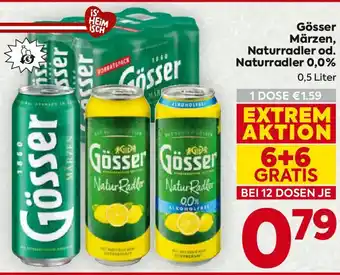 Billa Gösser Märzen, Naturradler od. Naturradler 0,0% Angebot