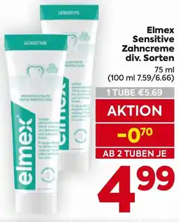 Billa Elmex Sensitive Zahncreme div. Sorten Angebot