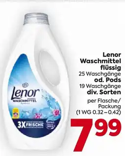 Billa Lenor Waschmittel flüssig Angebot