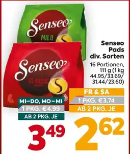 Billa Senseo pads div. sorten Angebot
