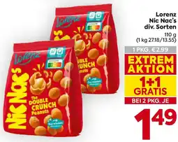 Billa Lorenz Nic Nac's div. Sorten Angebot