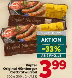 Billa Original Nürnberger Rostbratwürstel Angebot
