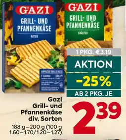 Billa Gazi Grill- und Pfannenkäse div. Sorten Angebot