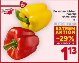 Billa Da komm' ich her! Paprika rot od. gelb Angebot