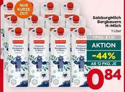 Billa SalzburgMilch Bergbauern H-Milch Angebot