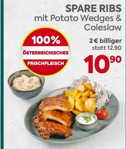 Billa SPARE RIBS mit Potato Wedges & Coleslaw Angebot