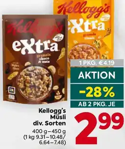 Billa Kellogg's Müsli div. Sorten Angebot