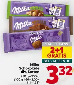 Billa Milka Schokolade div. Sorten Angebot