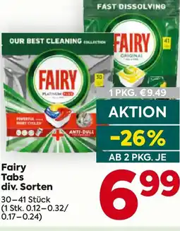 Billa Fairy Tabs div. Sorten Angebot