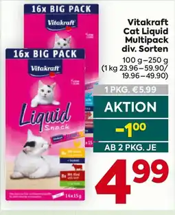 Billa Vitakraft Cat Liquid Multipack div. Sorten Angebot