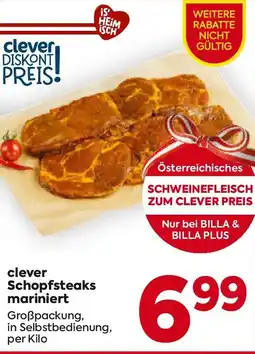 Billa clever Schopfsteaks mariniert Angebot