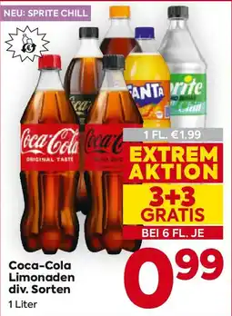 Billa Coca-Cola Limonaden div. Sorten Angebot