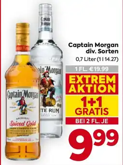 Billa Captain Morgan div. Sorten Angebot