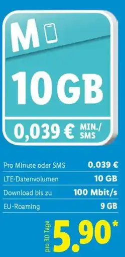 Lidl 10GB Angebot