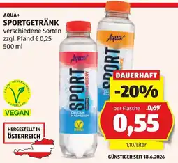 Hofer Aqua+ sportgetränk Angebot