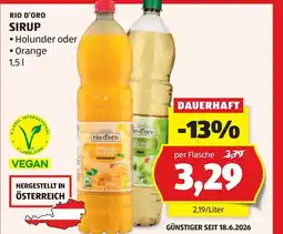Hofer Rio d'oro sirup Angebot