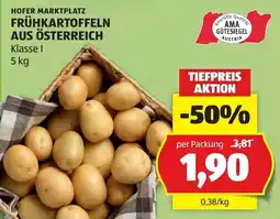 Hofer Hofer marktplatz frühkartoffeln aus österreich Angebot