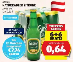 Hofer Gösser naturradler zitrone Angebot