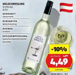 Hofer Welschriesling Angebot