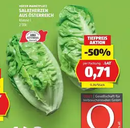 Hofer Hofer marktplatz salatherzen aus österreich klasse i Angebot