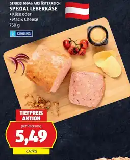 Hofer Genuss 100% aus österreich spezial leberkäse Angebot