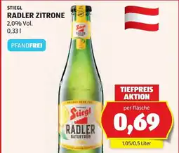 Hofer Stiegl radler zitrone Angebot