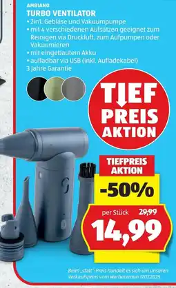 Hofer Ambiano turbo ventilator Angebot
