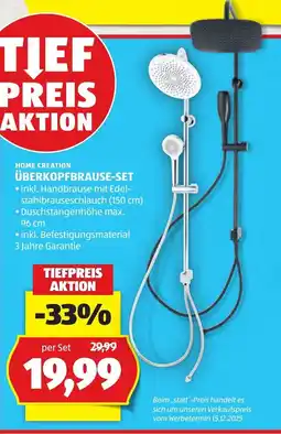 Hofer Home creation überkopfbrause-set Angebot