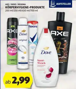 Hofer Axe / dove / rexona körperhygiene-produkte Angebot