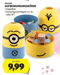 Hofer Minions aufbewahrungskörbe Angebot