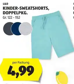 Hofer L&d kinder-sweatshorts doppelpkg Angebot